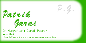 patrik garai business card